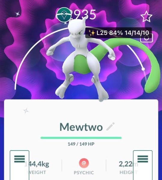 ✨ Shiny Mewtwo ✨ P T C have 80kStardust – Description