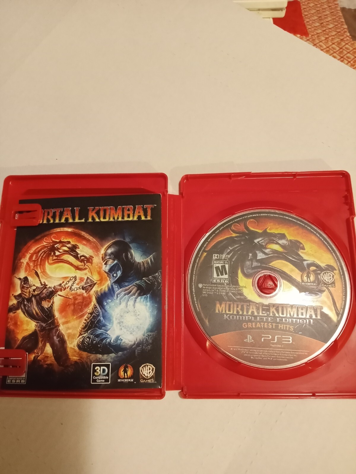 Mortal Kombat — Komplete Edition (Sony PlayStation 3, 2012) Disc Only