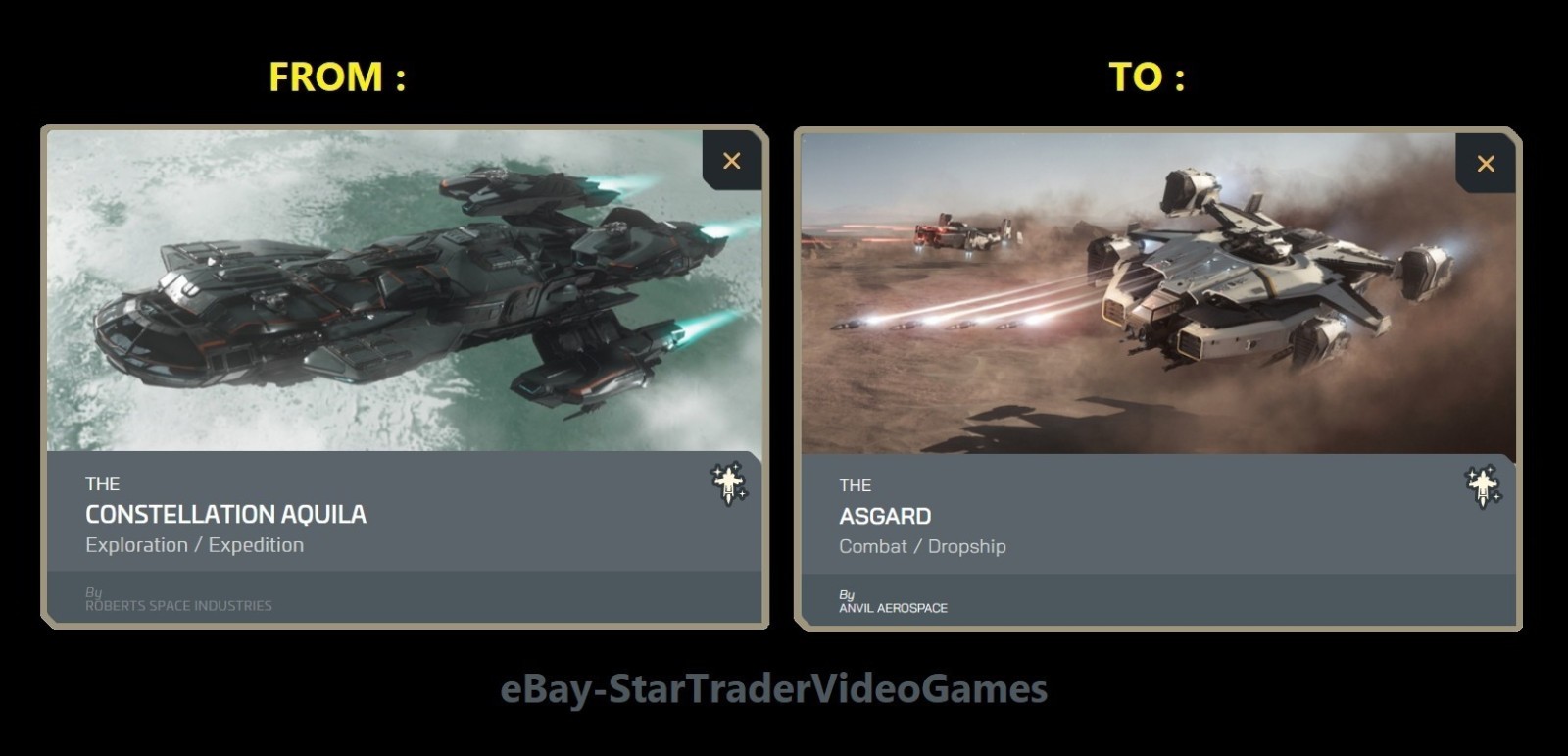 STAR CITIZEN – SHIP UPGRADE TO ANVIL ASGARD – CCU SELECTION