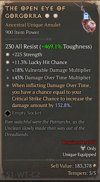 🔥 Diablo 4 Season 14 🔥The Open Eye of Gorgorra GA/ 4GA