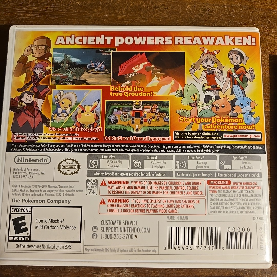 Pokemon Omega Ruby & Alpha Sapphire – BONUS Variant – W/ Bonus Insert -NO GAME