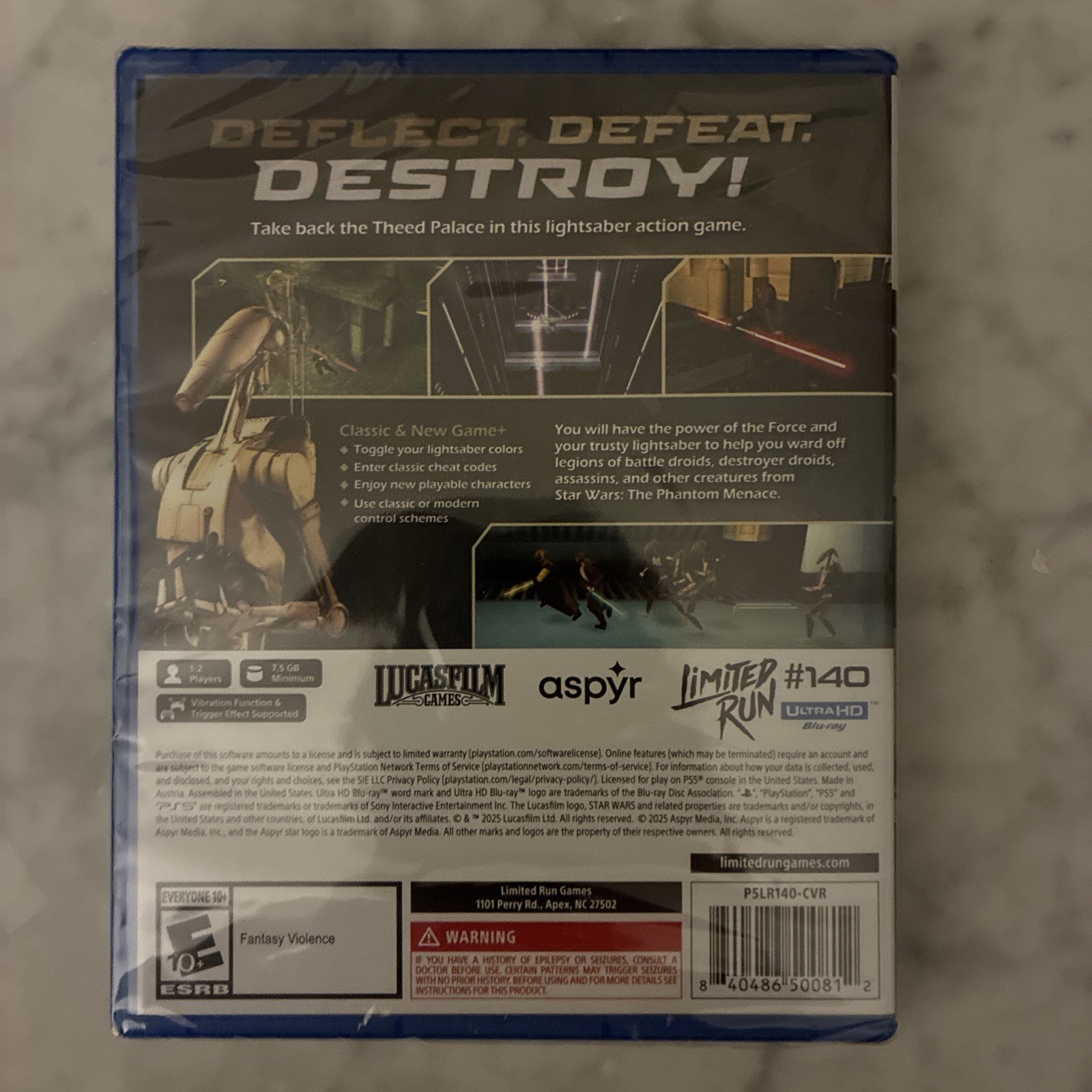 Star Wars Episode I: Jedi Power Battles PS5 Brand New Sealed Limited Run #140