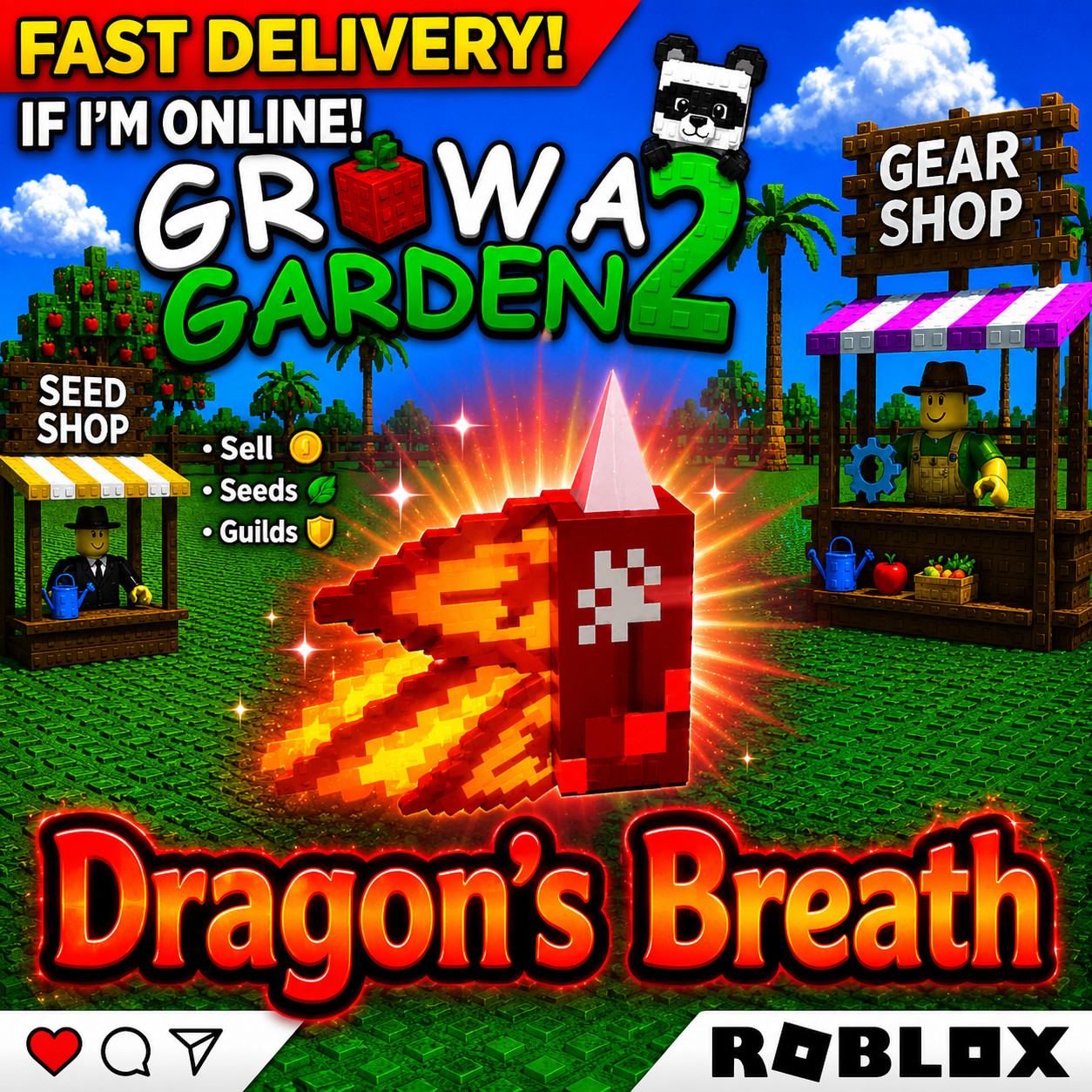 [🐶] Roblox GROW A GARDEN 2 | GAG 2 | DRAGON BREATH SEED | Fast & Easy