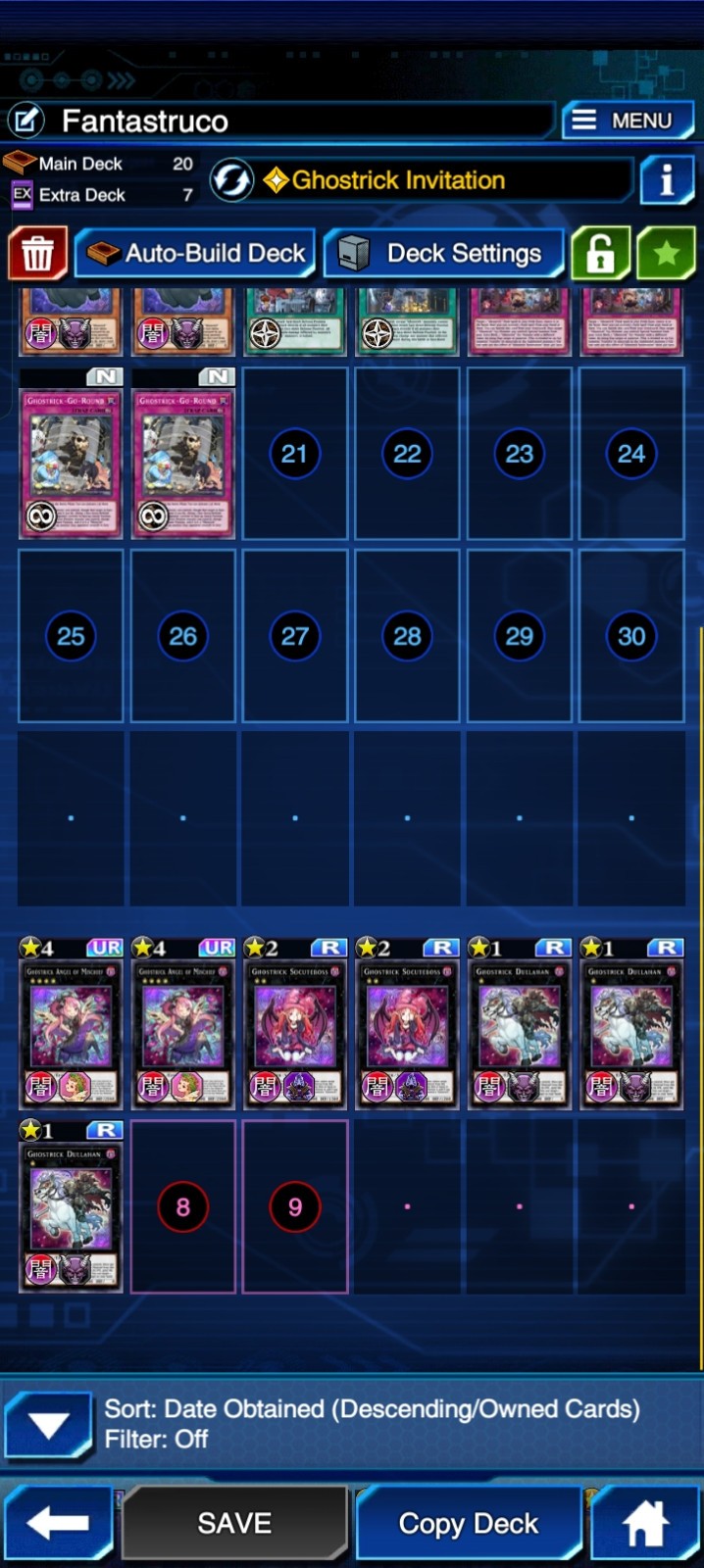 YU GI OH DUEL LINKS IOS, ANDROID, PREDAPLANT DECK, GHOSTICK DECK, 12 decks