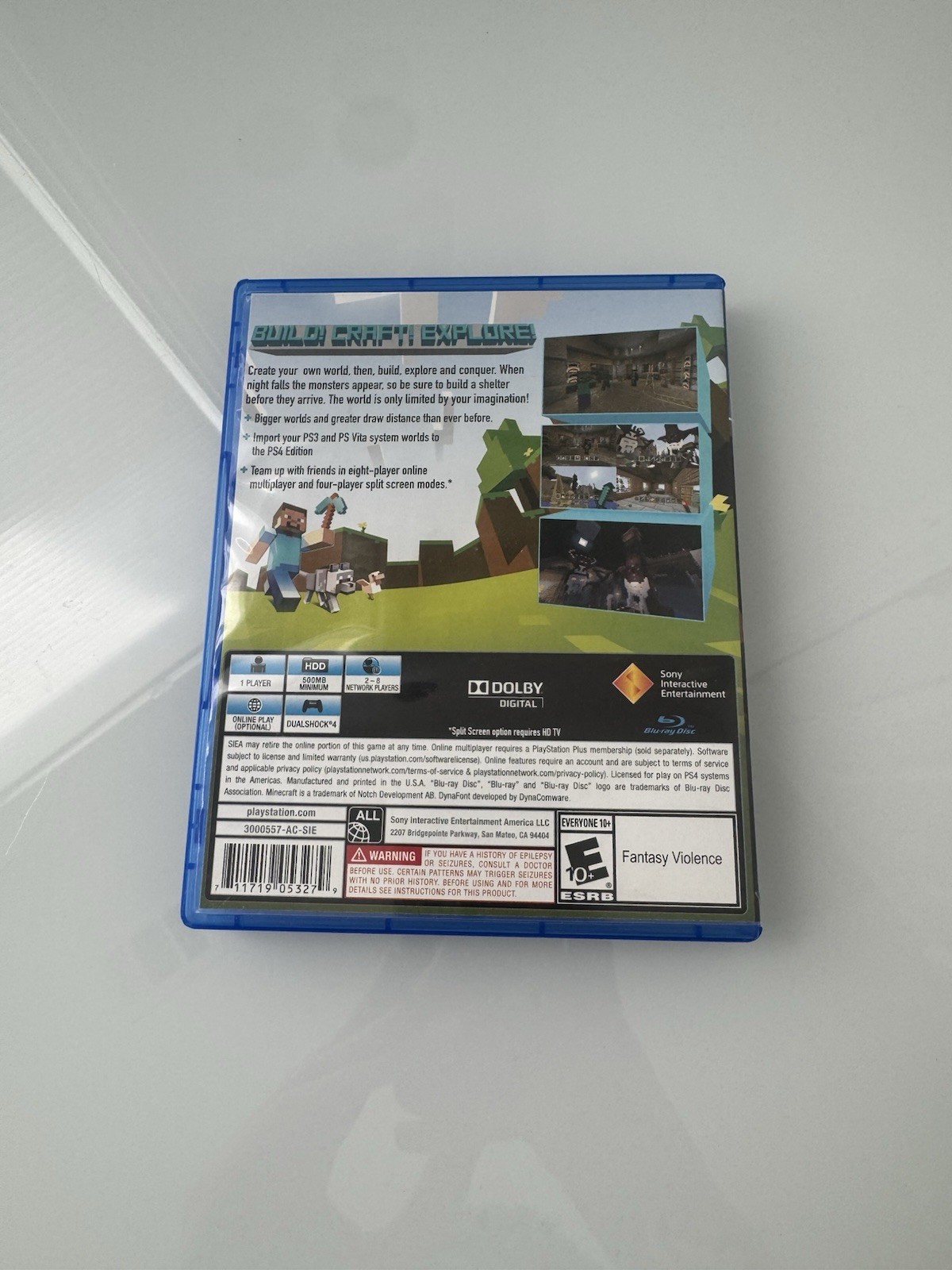 PlayStation 4 Minecraft Bundle Minecraft + Minecraft Story Mode (New in Package)