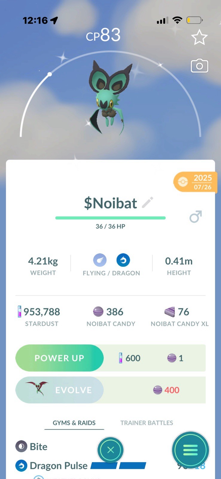 ✨Noibat shiny TRADE✨ link trade Pokémon GO Android iOS