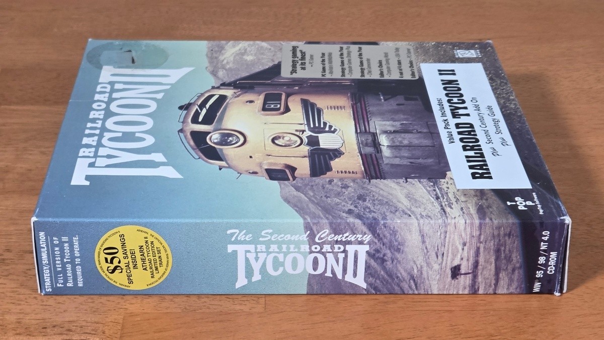 Railroad Tycoon II Second Century Expansion Pack PC Big Box Game CD Complete