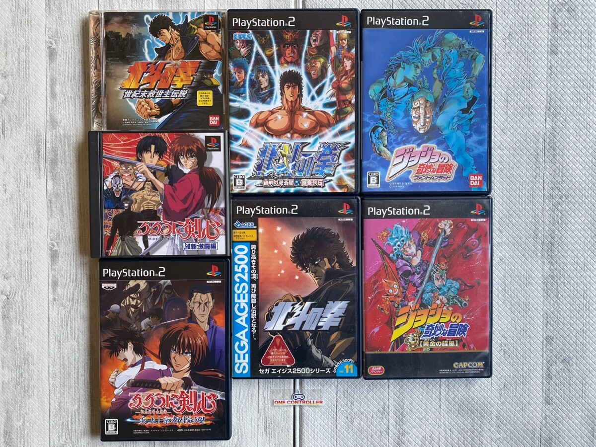 SONY PS 1 2 Fist of the North Star & Rurouni Kenshin & JoJo’s Bizarre from Japan