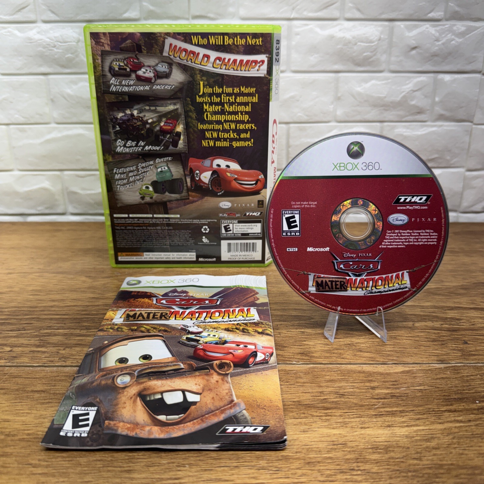 Cars Mater-National Championship (Xbox 360, 2007) CIB Refurbished 1 Yr Warranty