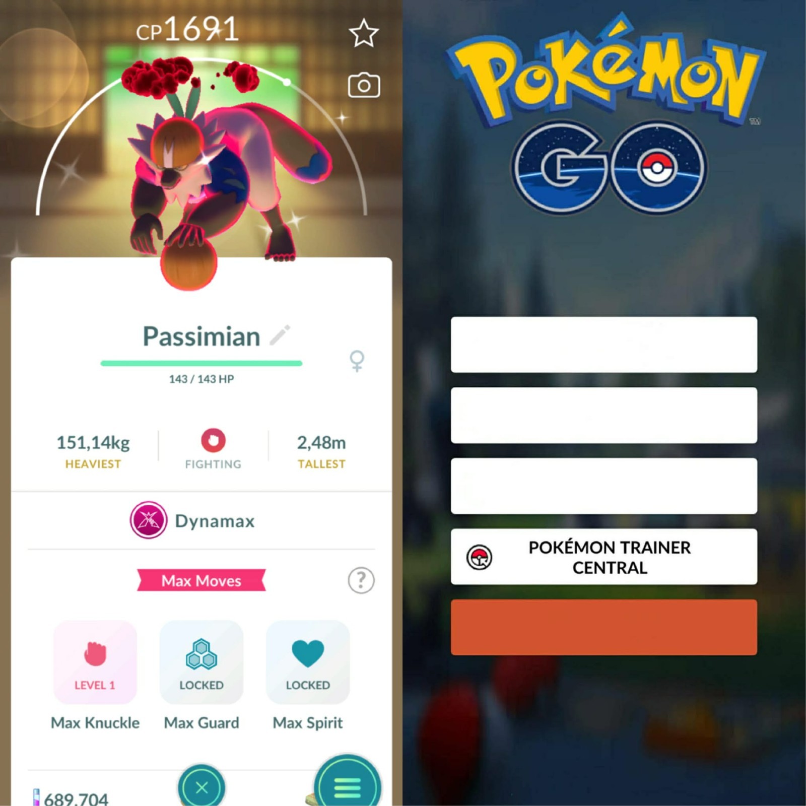 Pokémon Go | Shiny Dynamax Passimian ✨ Mini PTC 80k Stardusts