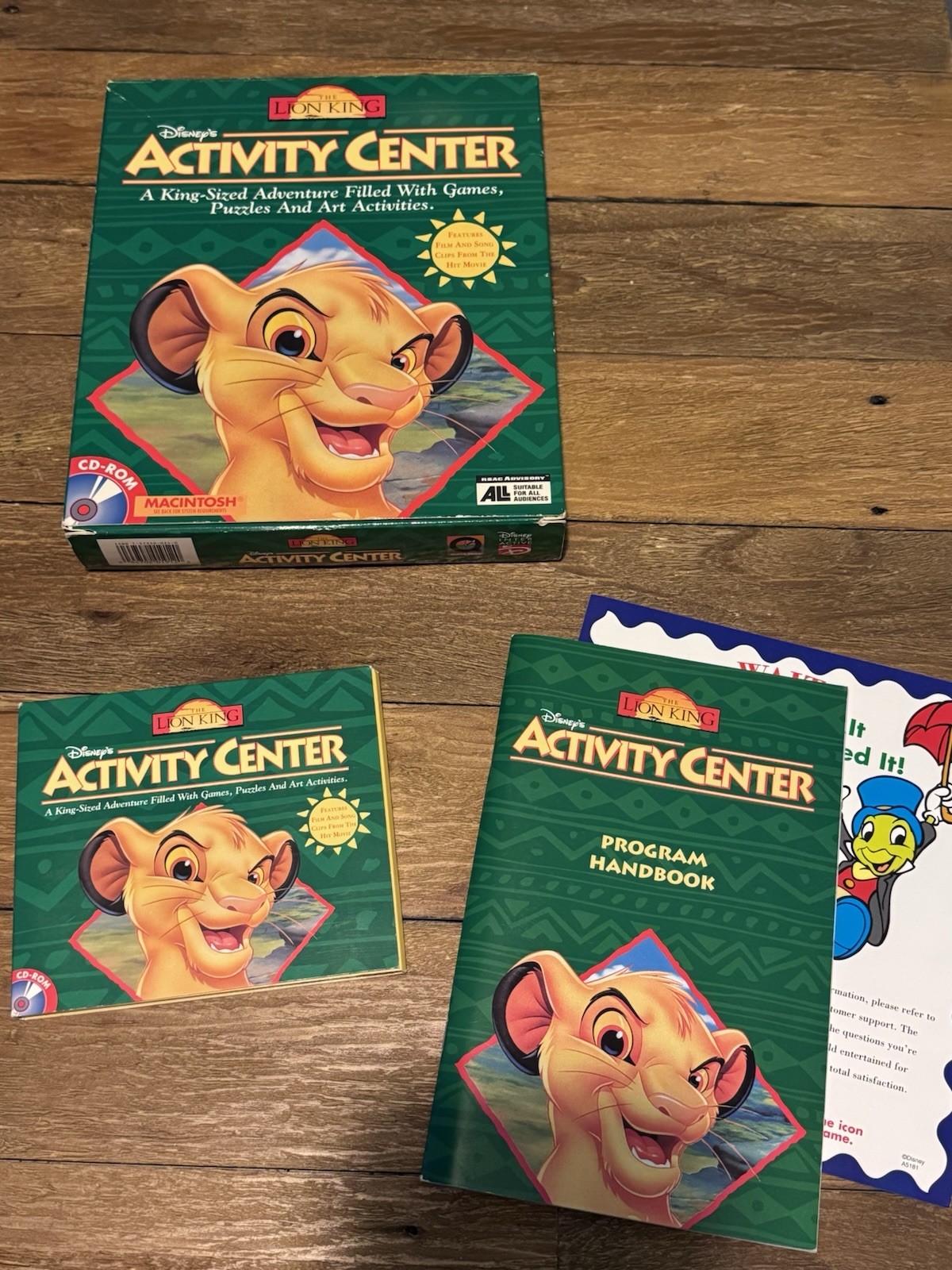 Disneys The Lion King Activity Center PC Game 1995 CD-Rom Windows Macintosh CIB