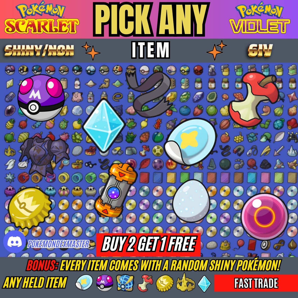 PICK ANY ITEM + ✨SHINY POKEMON BONUS✨- Pokémon Scarlet And Violet