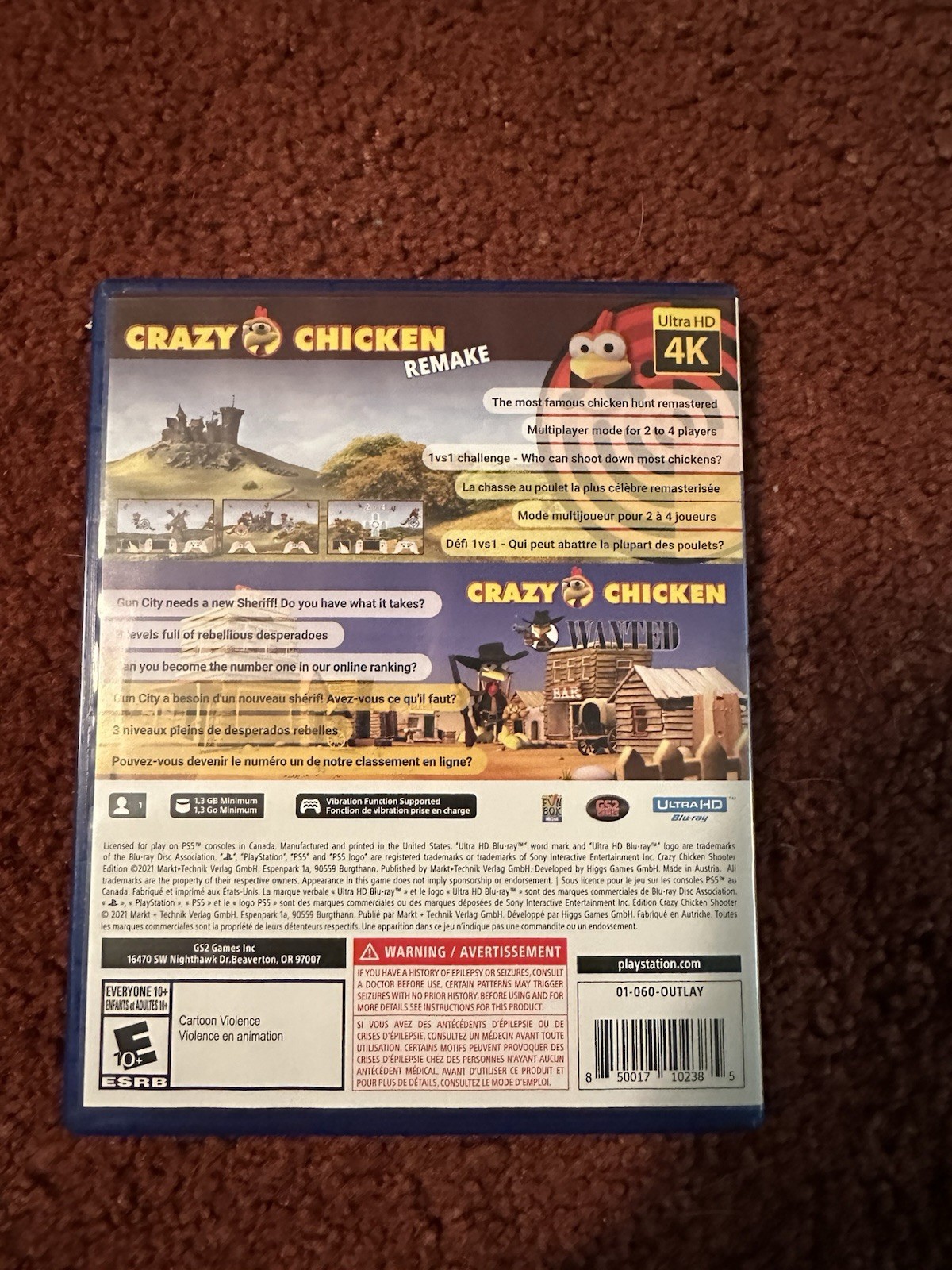 GS2 Games Crazy Chicken Shooter Edition PS5 Shooter Multiplayer Ultra HD E10+
