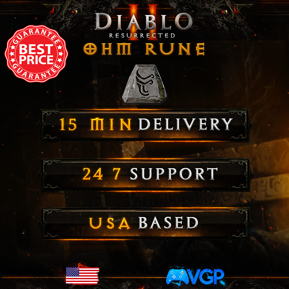 OHM Rune – Diablo 2 Resurrected Runes 🔥 D2R Runes 🔥 Fast & Safe |🔥 PC ONLY 🔥