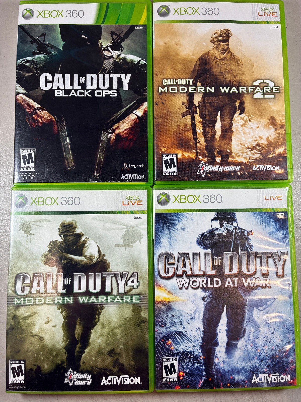 CIB Xbox 360 Lot Call of Duty Black Ops / Modern Warfare 2 / 4 / World at War