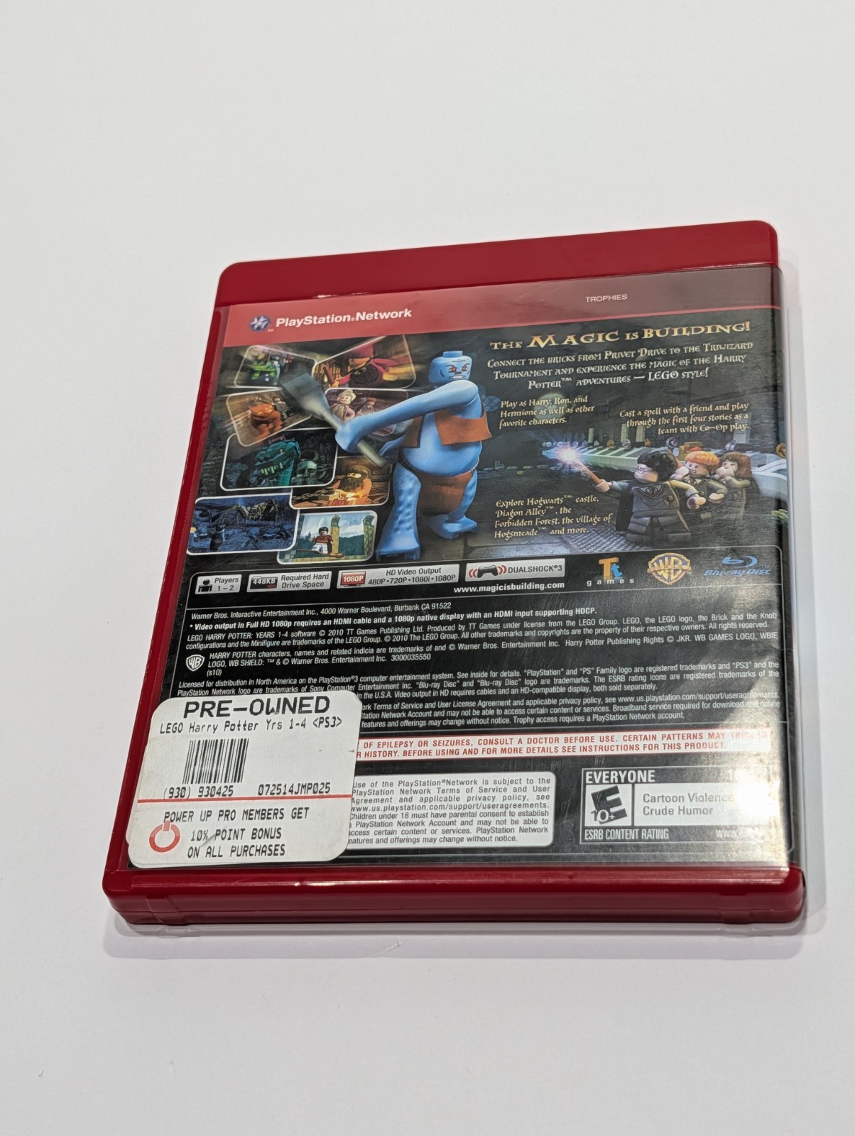 LEGO Harry Potter: Years 1-4 (Sony PlayStation 3, 2010) Complete CIB