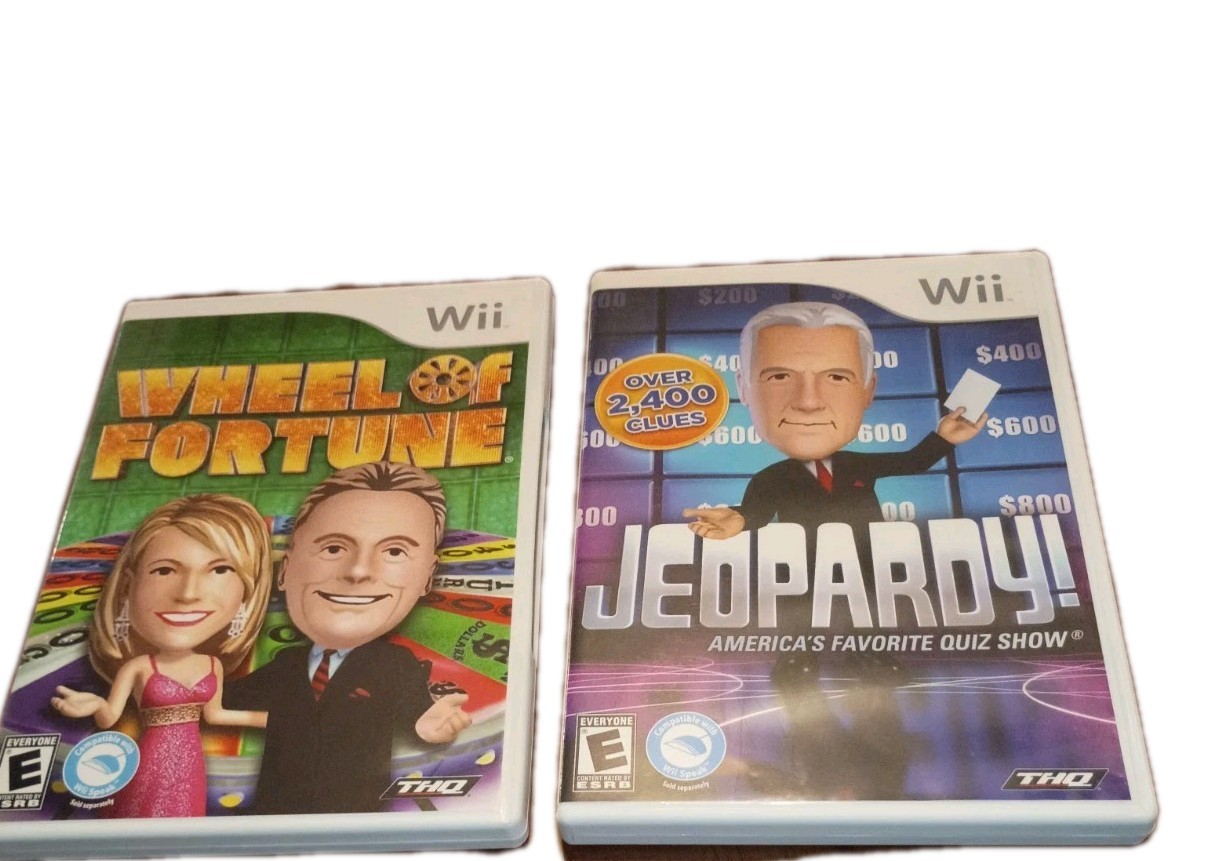 Jeopardy & Wheel Of Fortune Nintendo Wii 2008 Complete!