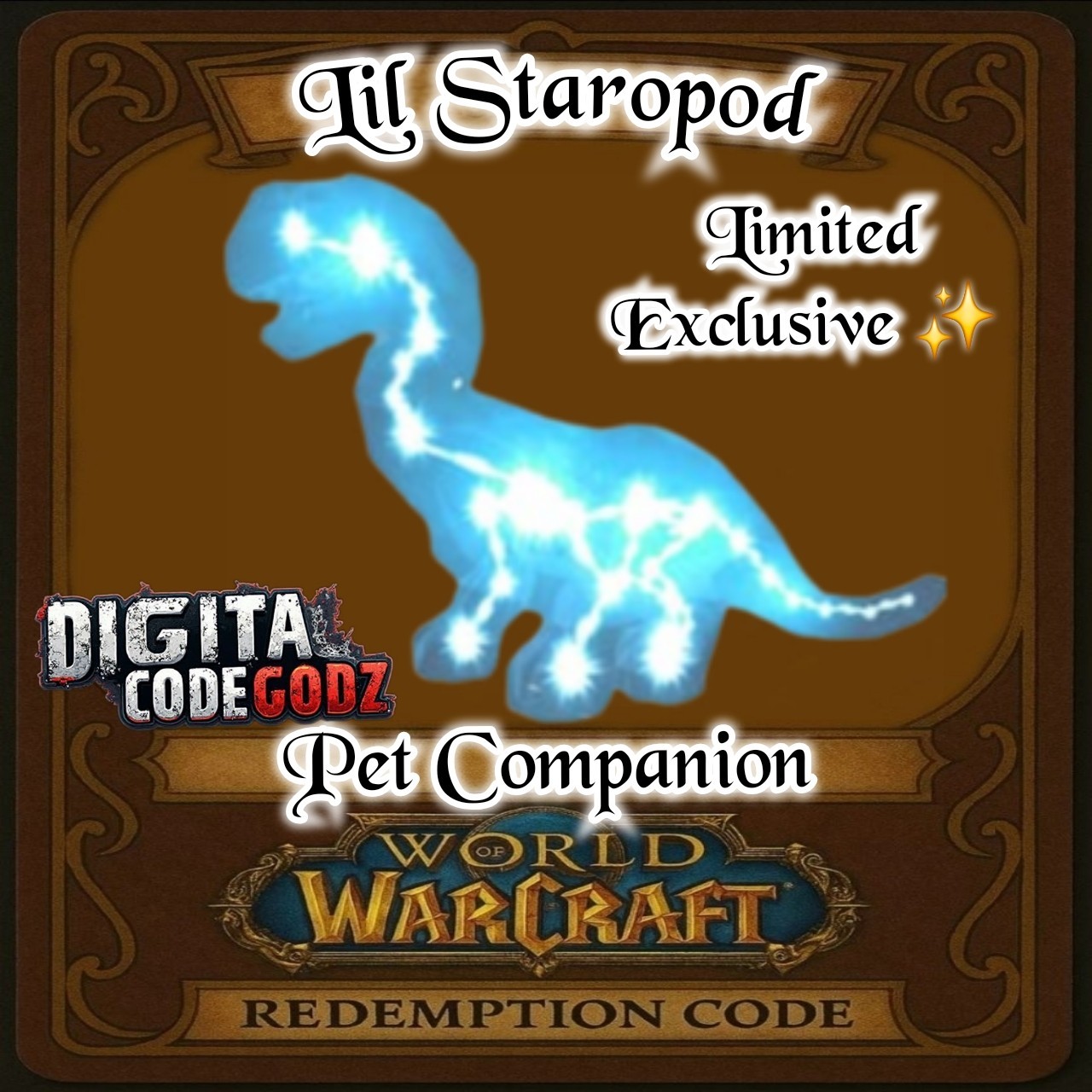 World of Warcraft- Lil Staropod 🦕 Pet Companion ✨️ WoW TCG ✨️ 2026 Exclusive
