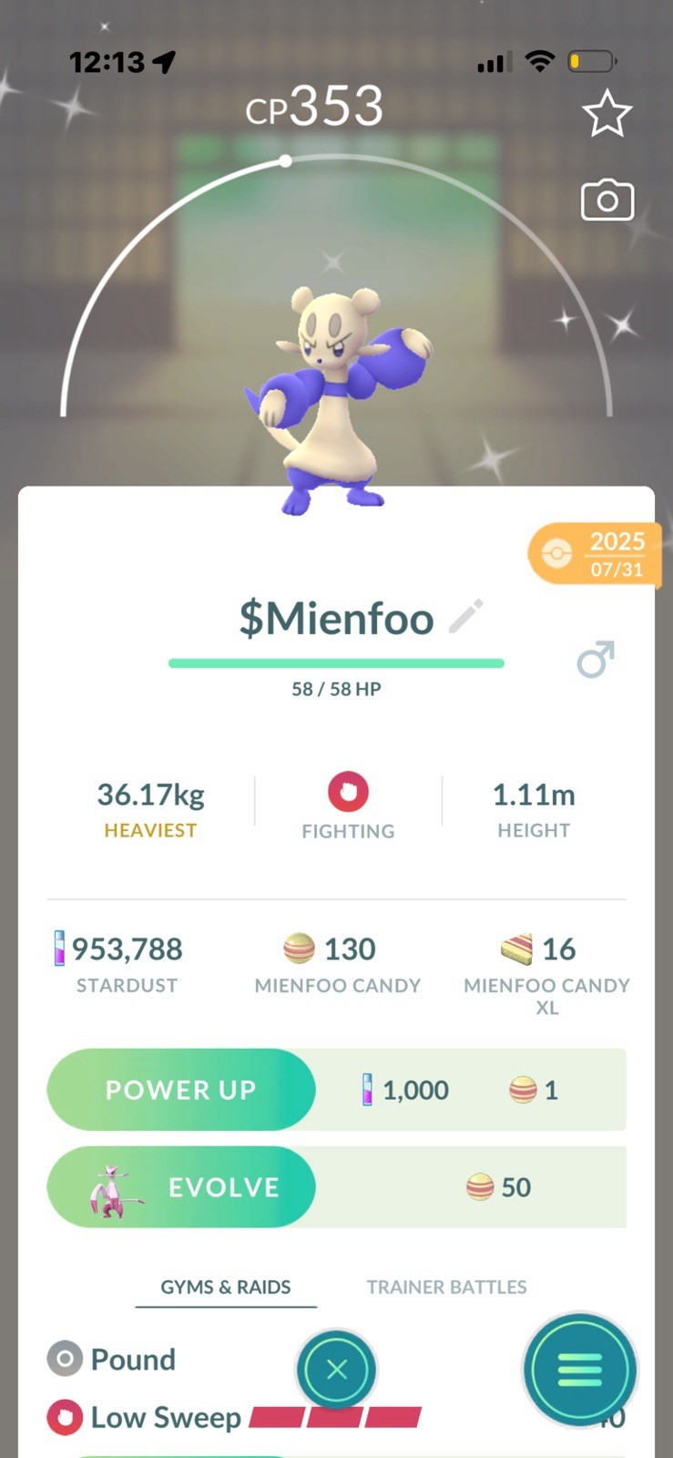 ✨Mienfoo shiny TRADE✨ link trade Pokémon GO Friendship Raiding Android iOS