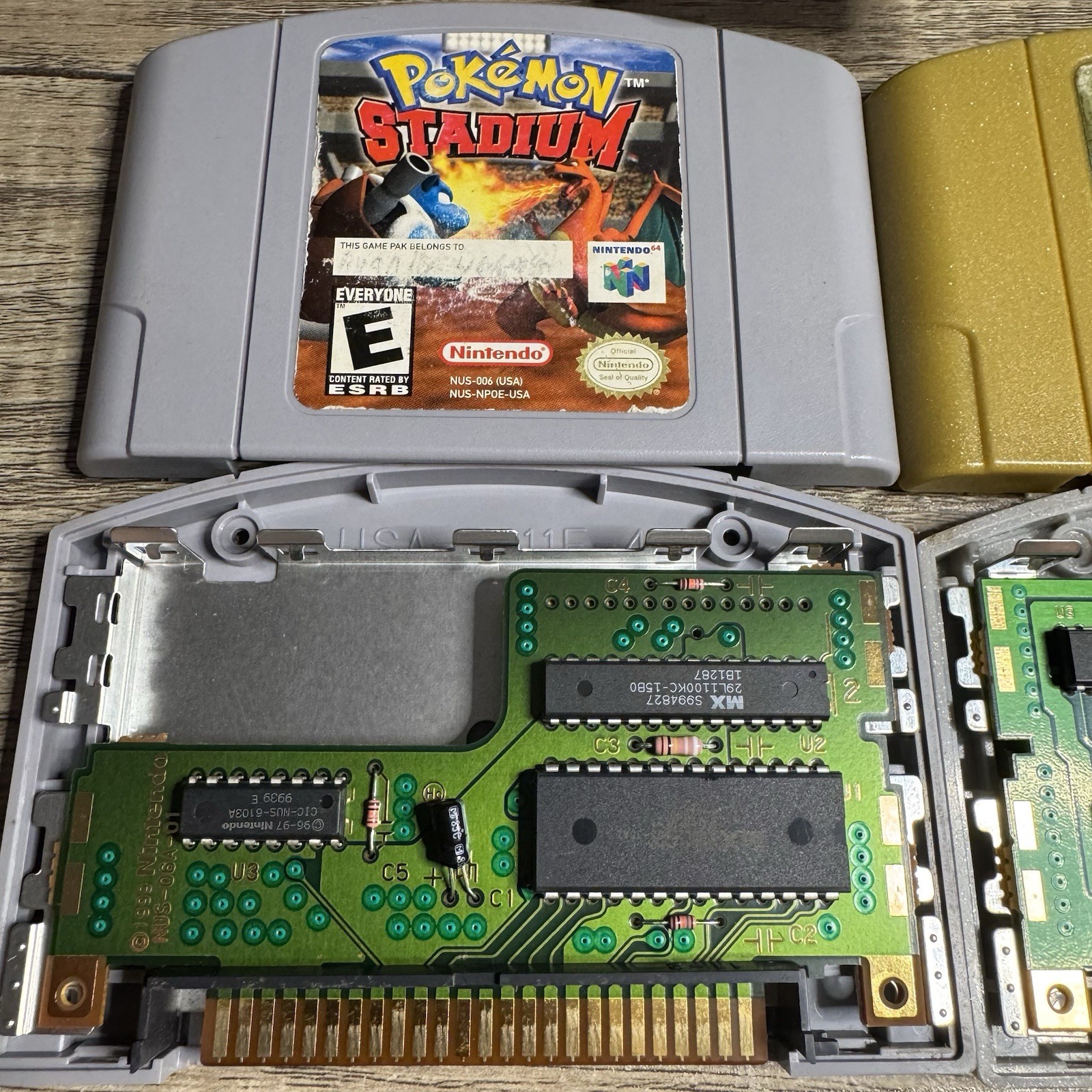 Pokemon Stadium 1 & 2 N64 Bundle + OEM Transfer Pak Authentic Tested Working Lot