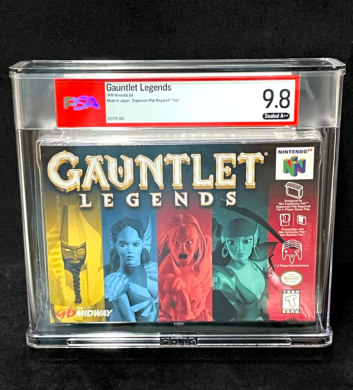 1998 Midway Gauntlet Legends Nintendo 64 PSA 9.8++ W/Free Shipping