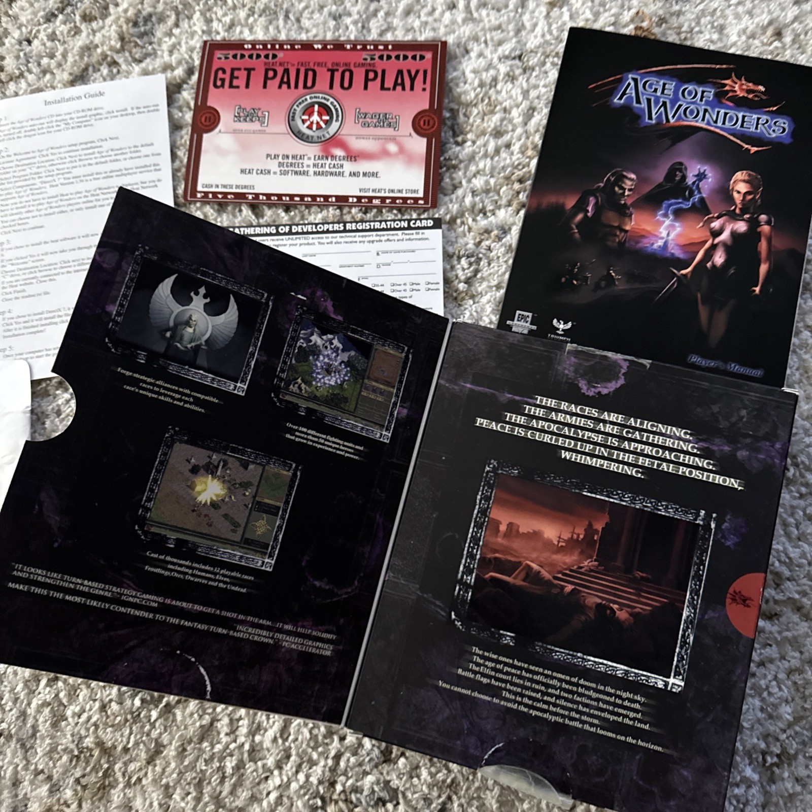 Age Of Wonders Big Box (PC, CD-ROM, 1999) Epic Games – FULLY Complete In Box