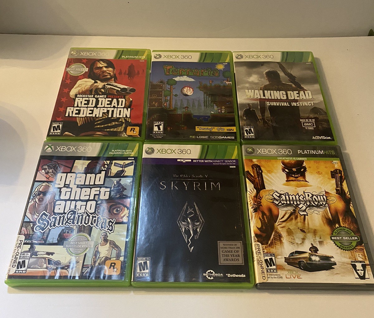 XBOX 360 Games Lot of 6 w/Cases Mixed Genres Untested SOLD AS IS READ