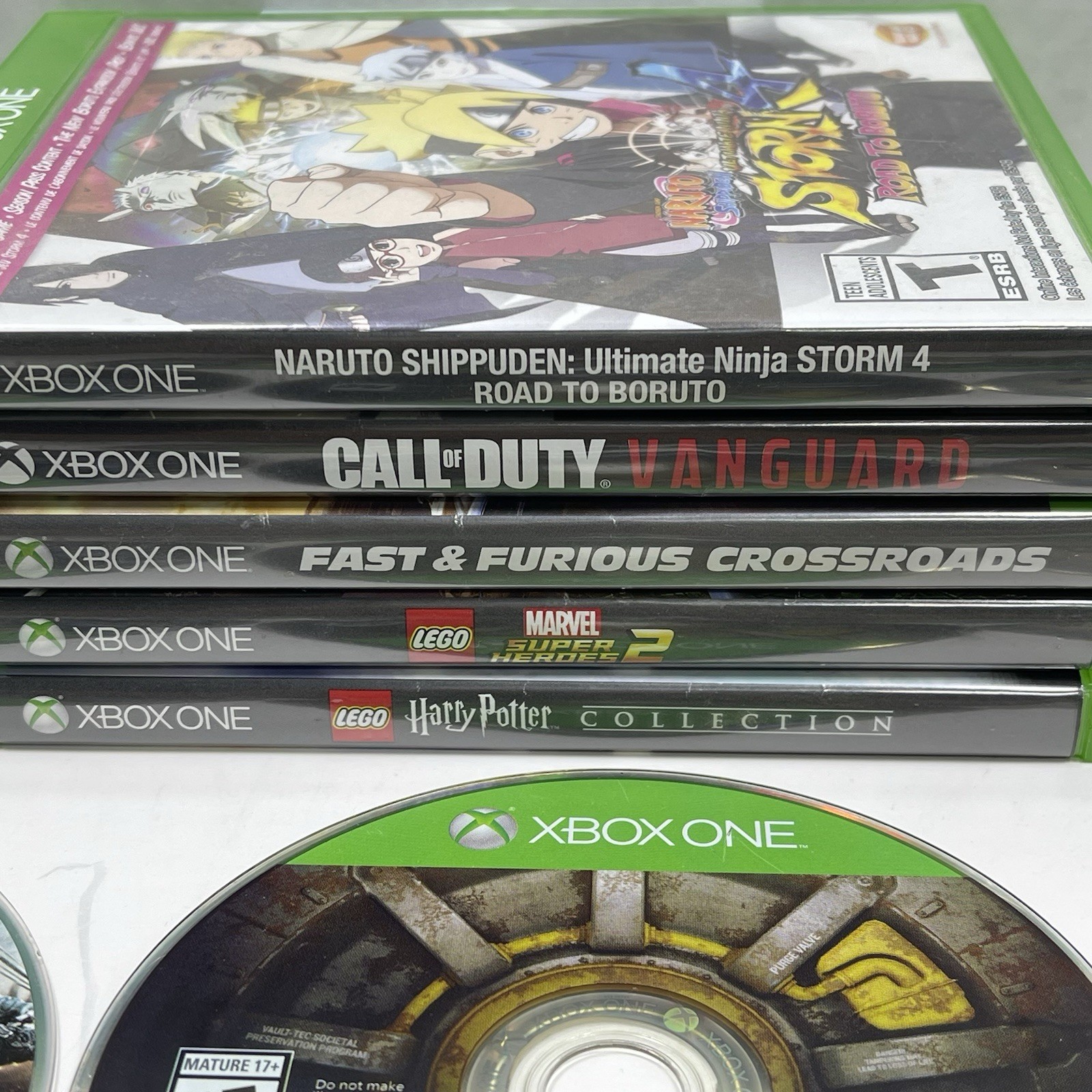 Lot of 10 Xbox One Games Crash Bandicoot, Harry Potter, Naruto, Call Of Duty