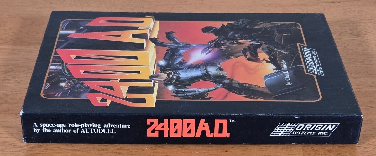2400 A.D. Origin 5.25″ IBM Tandy PC Big Box Game Complete CIB Map Robot Figures
