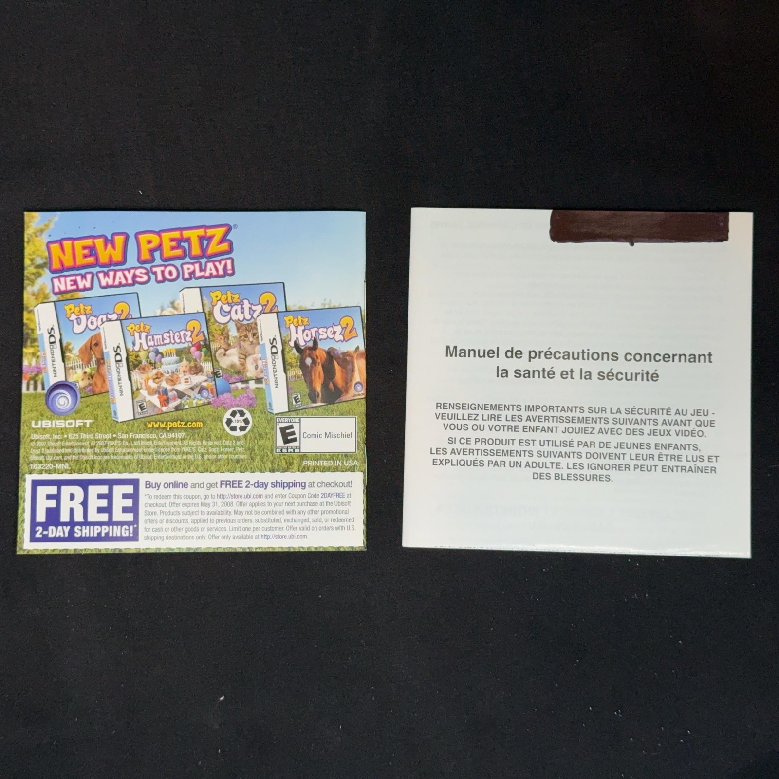 Petz Dogz 2 Nintendo DS Game E Ubisoft NTSC-U/C CIB Case Manual 2007 Virtual Pet