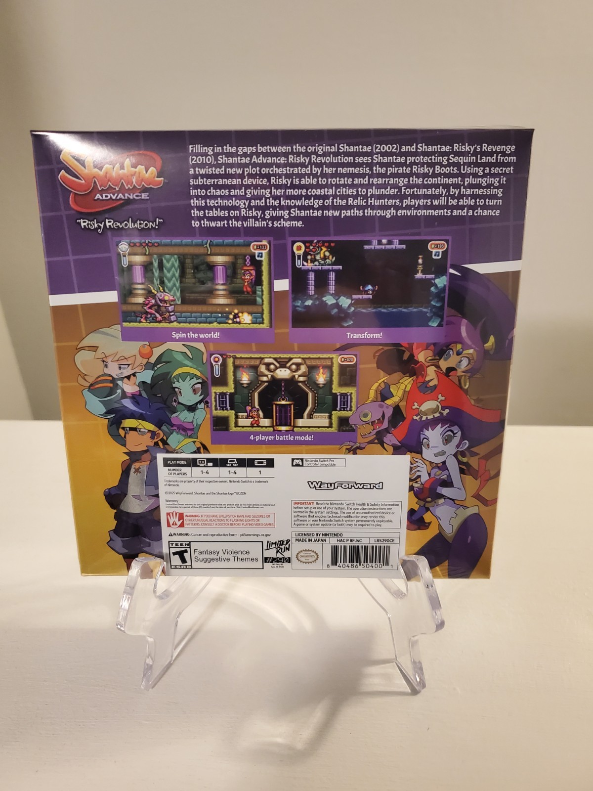 SHANTAE ADVANCE RISKY REVOLUTION COLLECTORS CLASSIC EDITION LIMITED RUN GAMES!