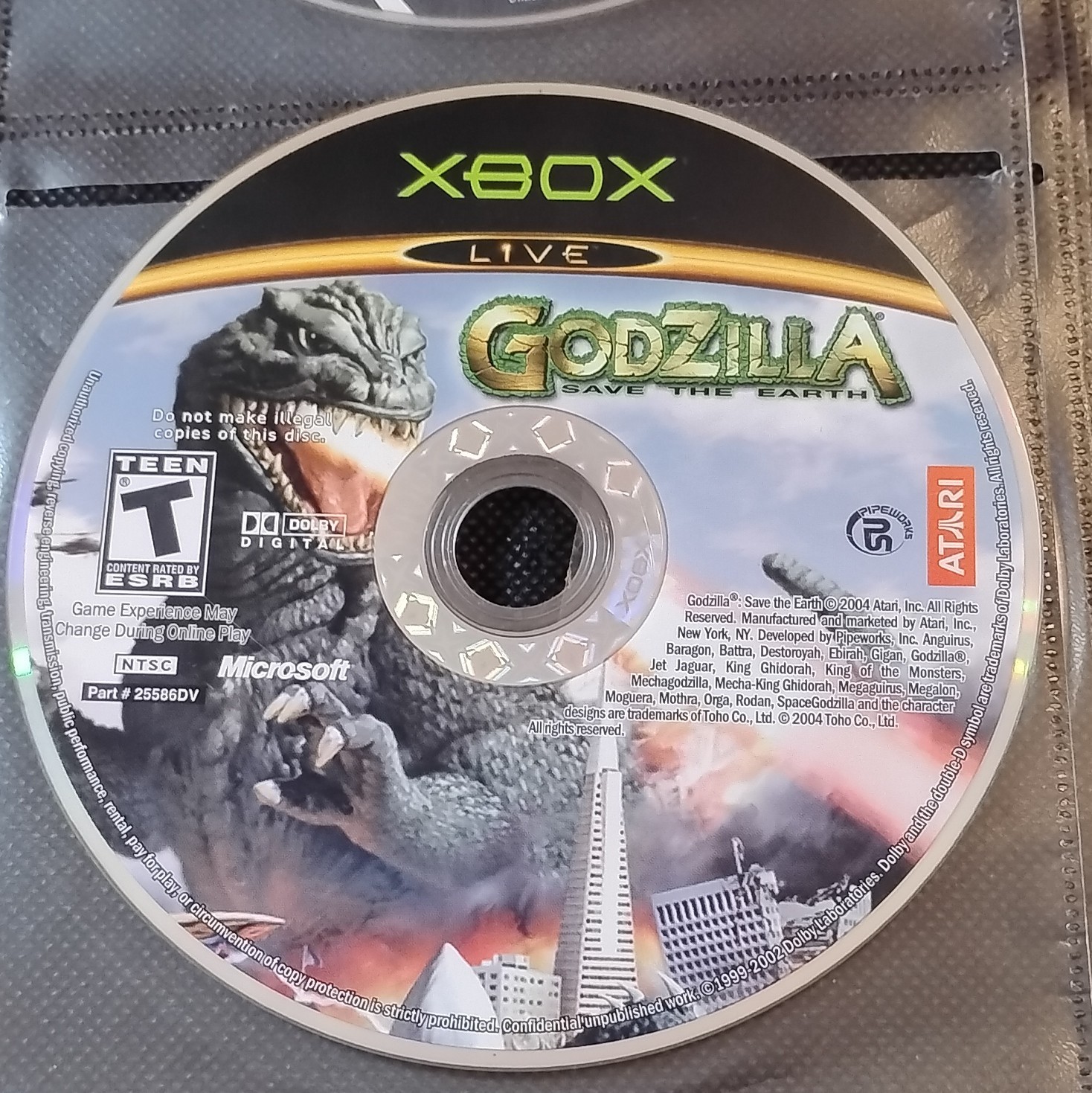 Godzilla: Save the Earth, Microsoft Xbox OG, Very Good Condition, Works