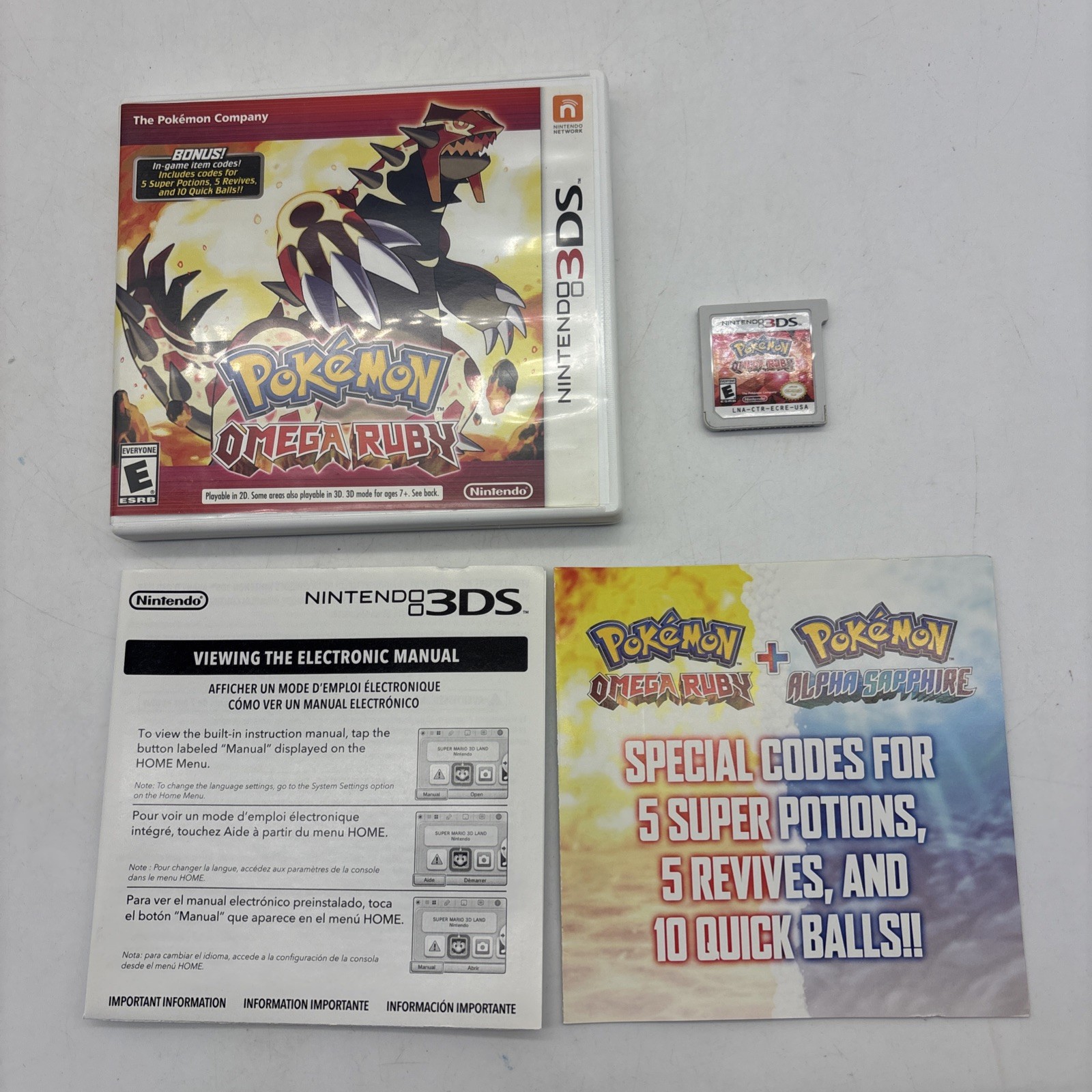 Pokemon Omega Ruby – BONUS Variant – (Nintendo 3DS) Complete