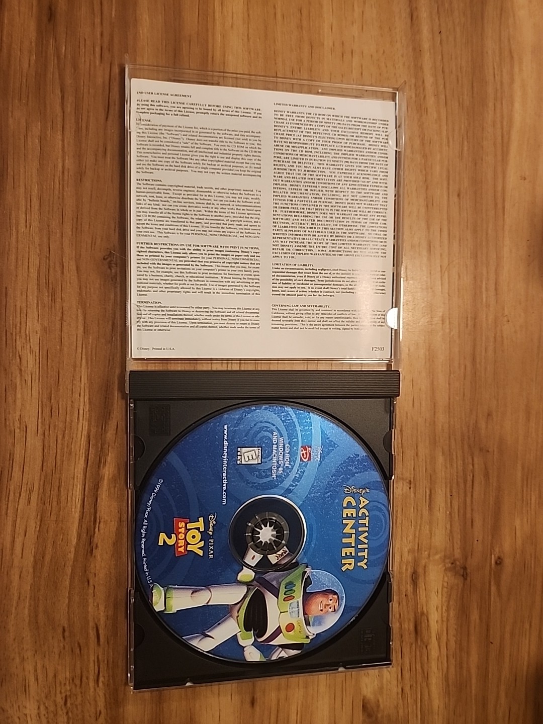 Toy Story 2 Activity Center Jewel Case (Windows/Mac, 2001)
