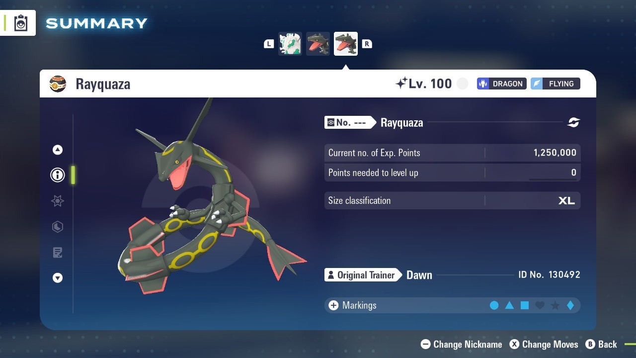 Shiny Rayquaza ✨ Pokemon Legends ZA ❗❗ Battle Ready ❗❗6 IV🟢 EVs ⚫ XL Size