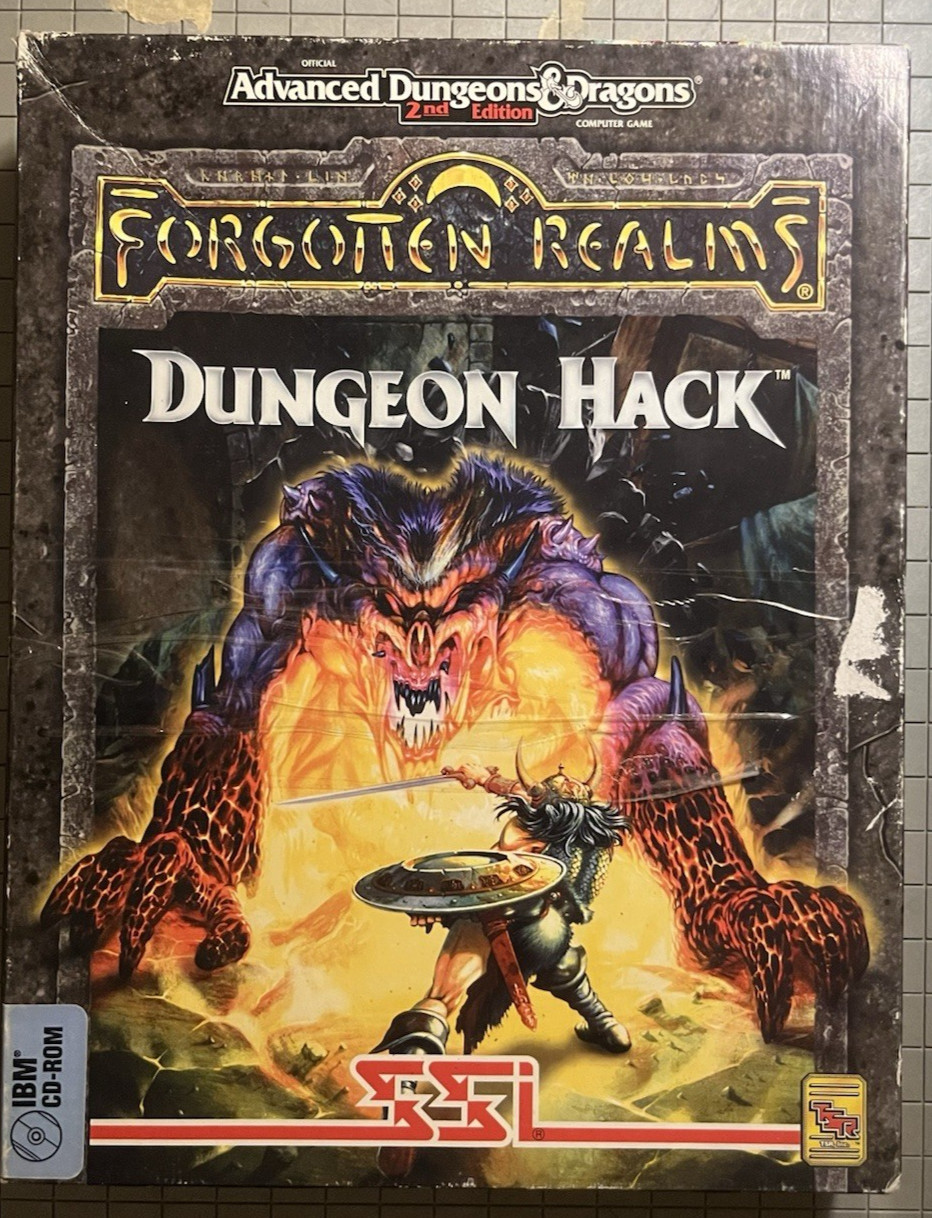 Vintage Advanced Dungeons & Dragons Dungeon Hack Forgotten Realms 1993