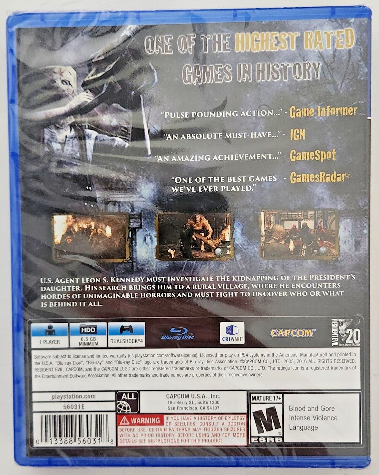 Resident Evil 4 PS4 Brand New Game (2016 Action/Adventure)