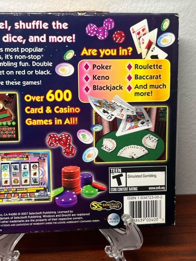 CARD & CASINO Games Platinum PC CD-ROM 2007 Selectsoft Viva Media – New Sealed !