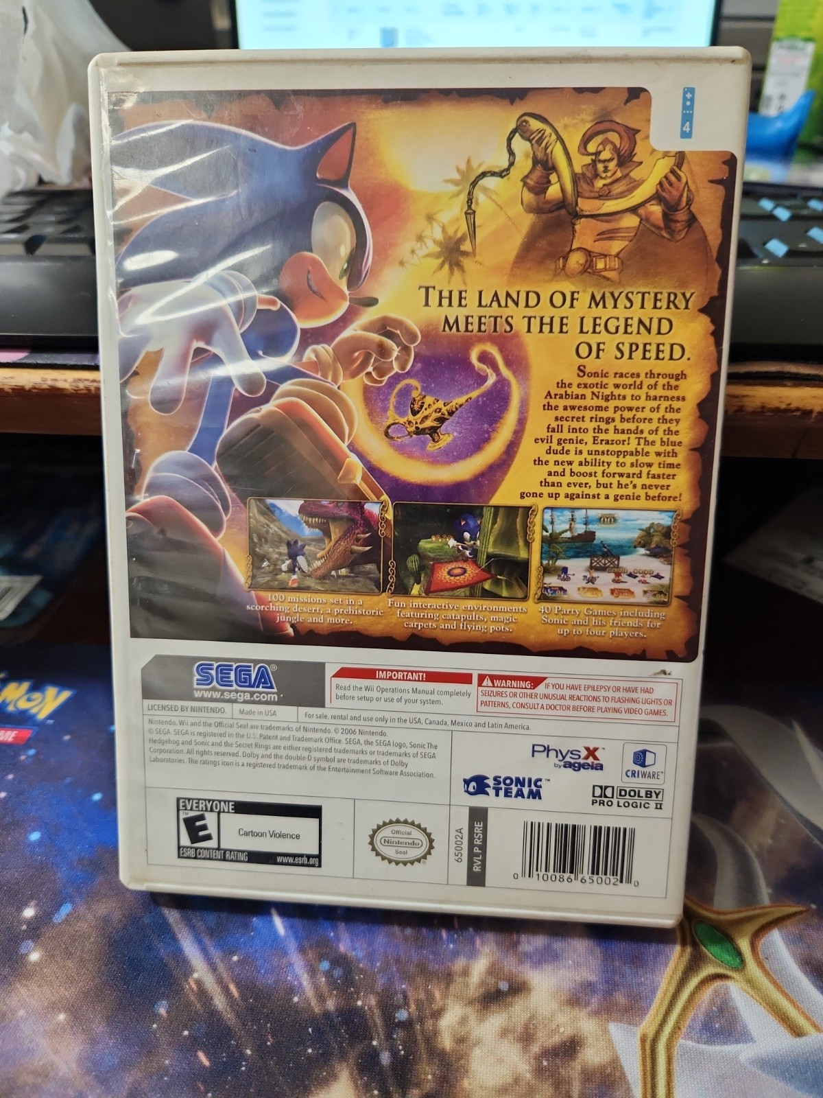SEGA Sonic and the Secret Rings Nintendo Wii Action Adventure + Manual