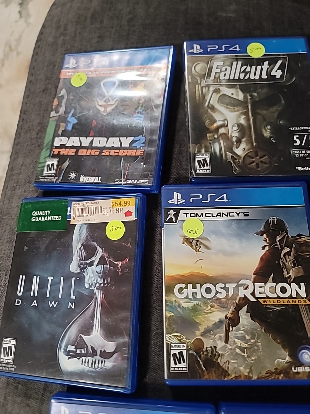Lot of 8 Sony PlayStation 4 PS4 Games Balck Ops 2 Until Dawn Fallout 4 Etc