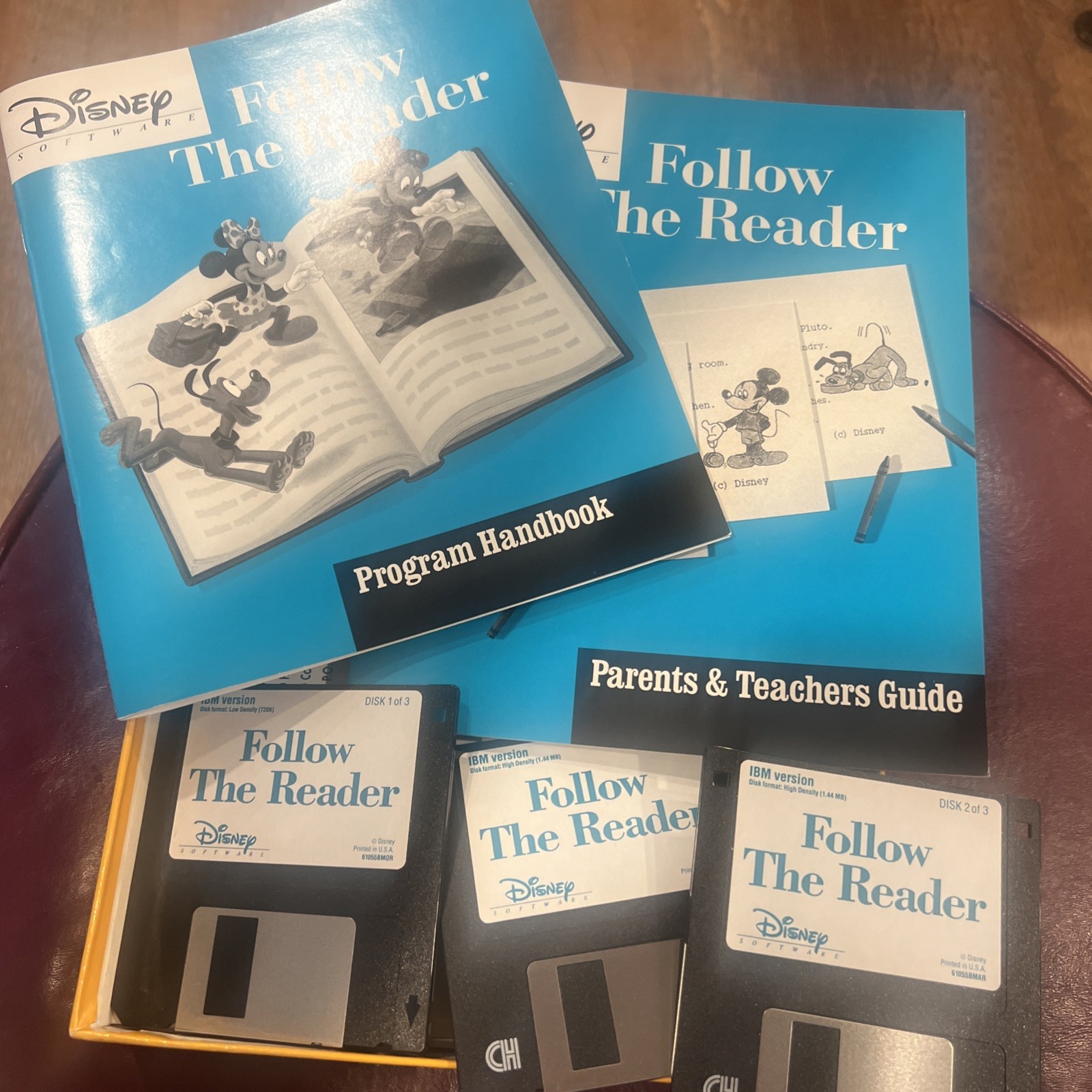 Vintage Disney Follow The Reader Software IBM/TANDY Version 3.5″ Floppy Disks