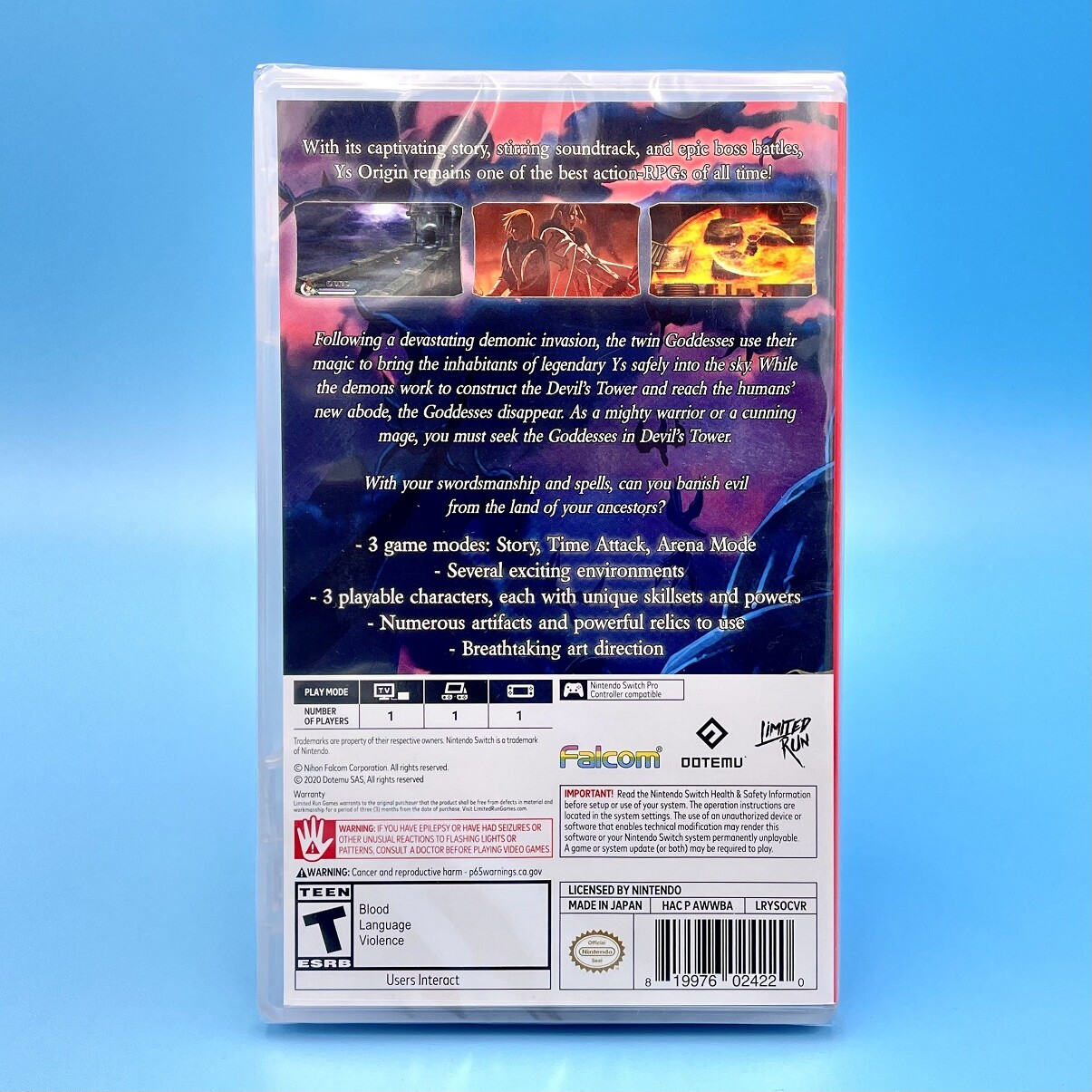 Ys Origin (Nintendo Switch) LGR Limited Run Games DOTEMU USA Region Free
