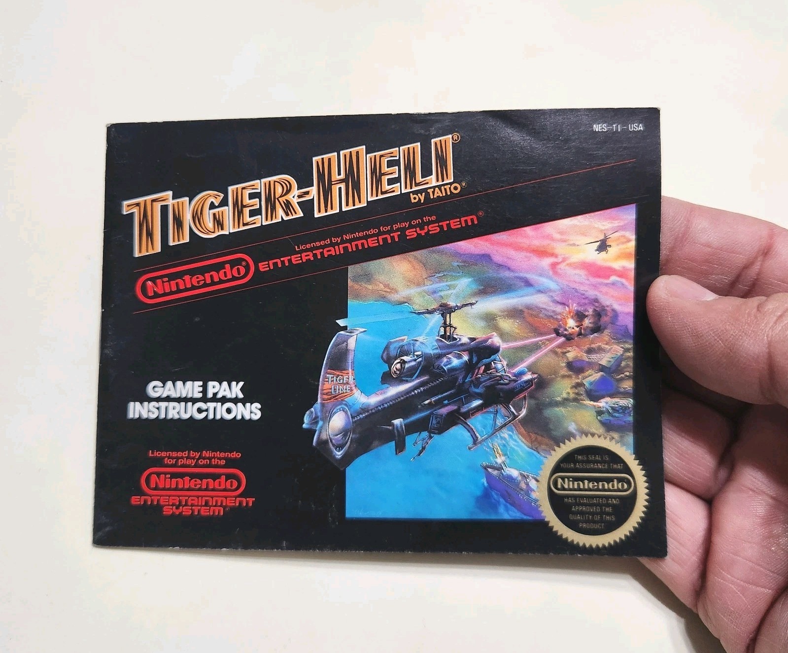 NES Tiger Heli Instruction Manual Only (Nintendo Entertainment System, 1987)