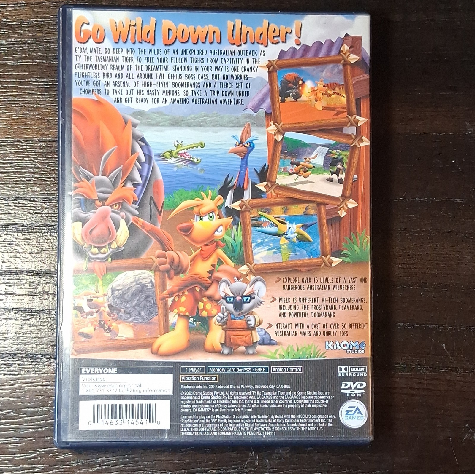 Ty the Tasmanian Tiger (Sony PlayStation 2, 2002) CIB