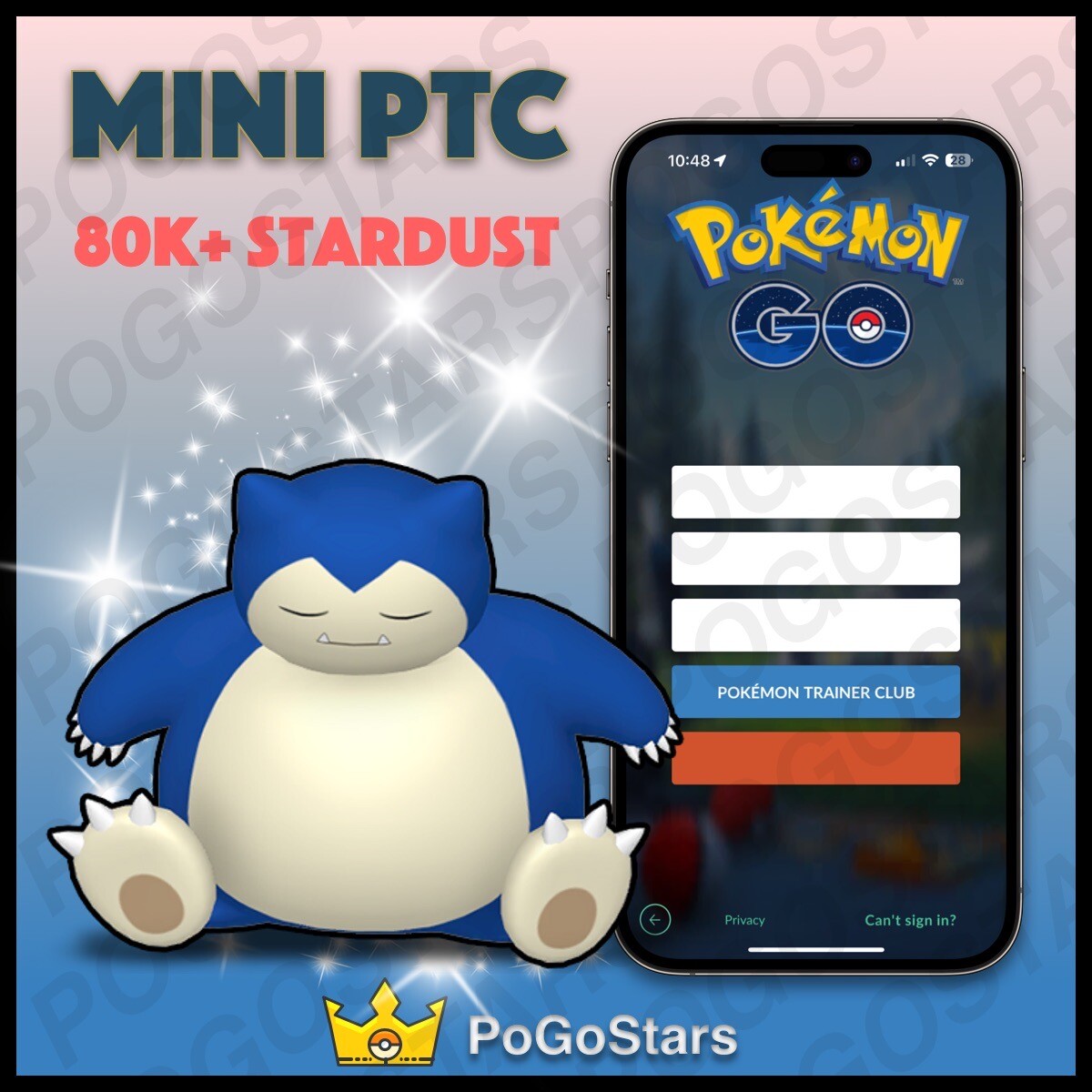 Pokémon Go – Shiny Snorlax – Mini PTC 80K Stardust✨Read Description✨