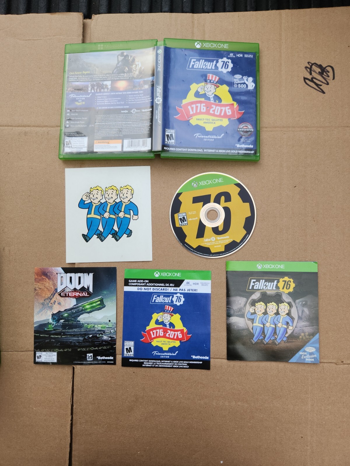 Fallout 76: Tricentennial Edition for Xbox One Complete! W/Stickers