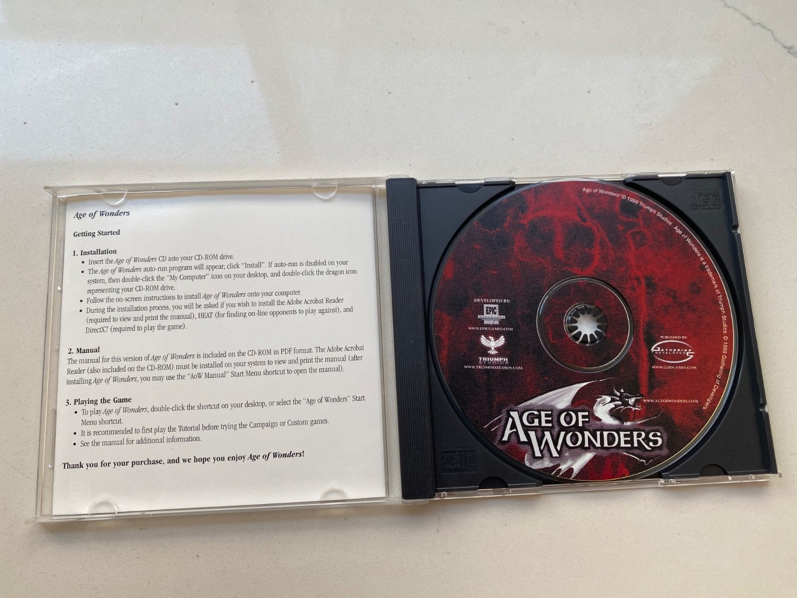 Age Of Wonders PC CD ROM Video Game Complete