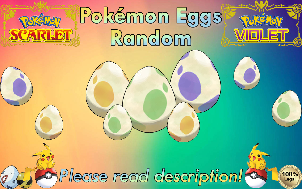 🍊Shiny/Non-shiny🥚RANDOM Mistery Eggs🥚6IV XXXL🍇Scarlet/Violet (💯Legal)
