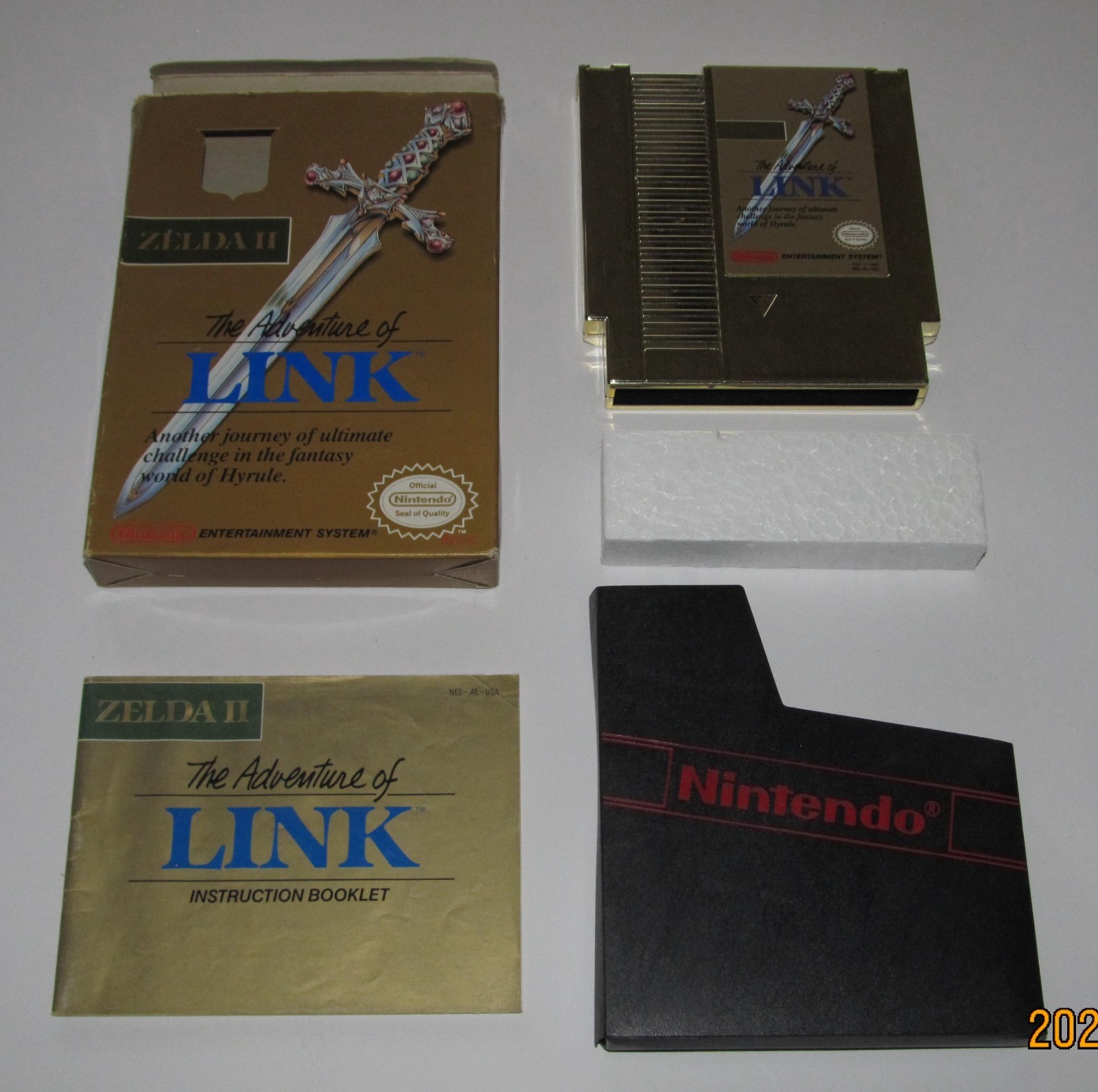 Zelda II: The Adventure of Link (Nintendo Entertainment System, NES) GOLD, CIB
