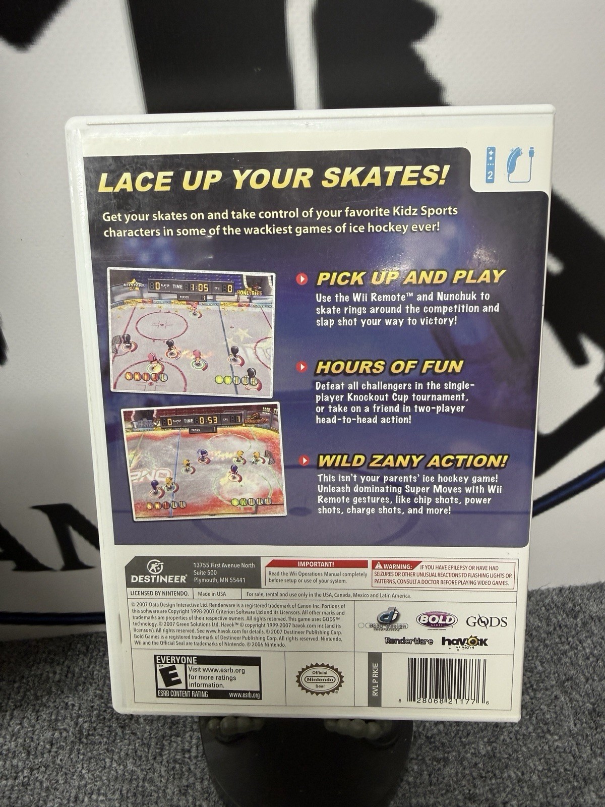 Kidz Sports: Ice Hockey COMPLETE! MINT DISC! (Nintendo Wii, 2008) FREE SHIPPING!